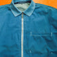 Marithe Francois Girbaud Blue 90s Zip Up Over Shirt (~M~)