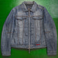 Marithe Francois Girbaud Butterfly Striped Denim Jacket (~M~)