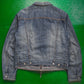 Marithe Francois Girbaud Butterfly Striped Denim Jacket (~M~)