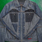 Marithe Francois Girbaud Butterfly Striped Denim Jacket (~M~)