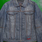 Marithe Francois Girbaud Butterfly Striped Denim Jacket (~M~)