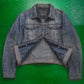 Marithe Francois Girbaud Butterfly Striped Denim Jacket (~M~)