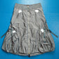 Marithe Francois Girbaud Early 2000s Futuristic Style Metallic Balloon Style Strap Cargo Skirt (S)