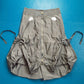 Marithe Francois Girbaud Early 2000s Futuristic Style Metallic Balloon Style Strap Cargo Skirt (S)
