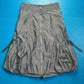 Marithe Francois Girbaud Early 2000s Futuristic Style Metallic Balloon Style Strap Cargo Skirt (S)