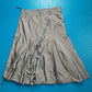 Marithe Francois Girbaud Early 2000s Futuristic Style Metallic Balloon Style Strap Cargo Skirt (S)