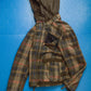 Marithe Francois Girbaud Muted Plaid Wool Multi-Pocket Jacket (~M~)