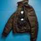 Marithe Francois Girbaud Tactical Concealed Compartment Leather Trim Biker Style Technical Convertible Down Jacket (S~M)