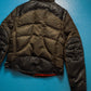 Marithe Francois Girbaud Tactical Concealed Compartment Leather Trim Biker Style Technical Convertible Down Jacket (S~M)