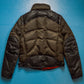 Marithe Francois Girbaud Tactical Concealed Compartment Leather Trim Biker Style Technical Convertible Down Jacket (S~M)