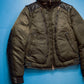 Marithe Francois Girbaud Tactical Concealed Compartment Leather Trim Biker Style Technical Convertible Down Jacket (S~M)