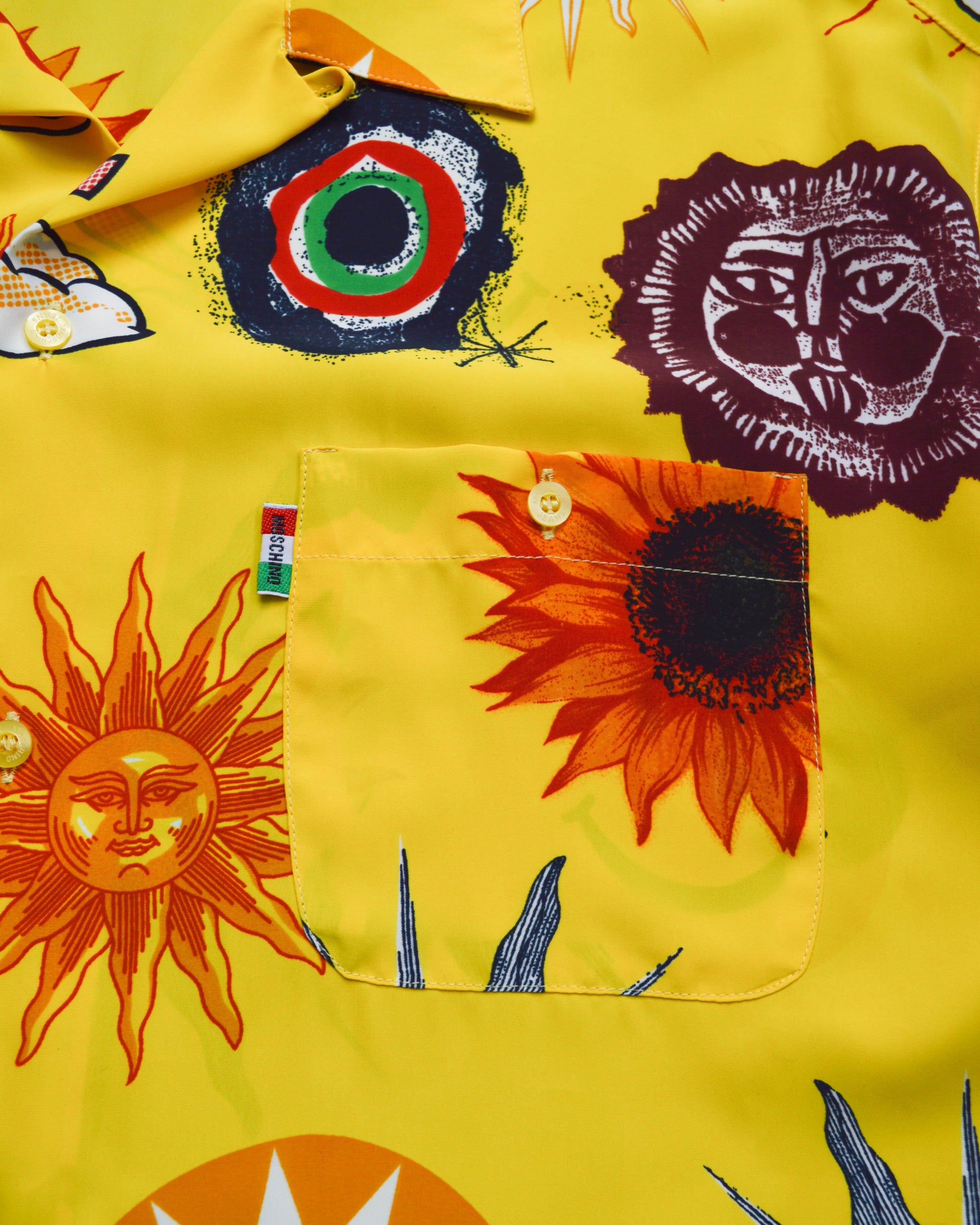moschino 1993 Yellow Sun Print Shirt (~XL~)