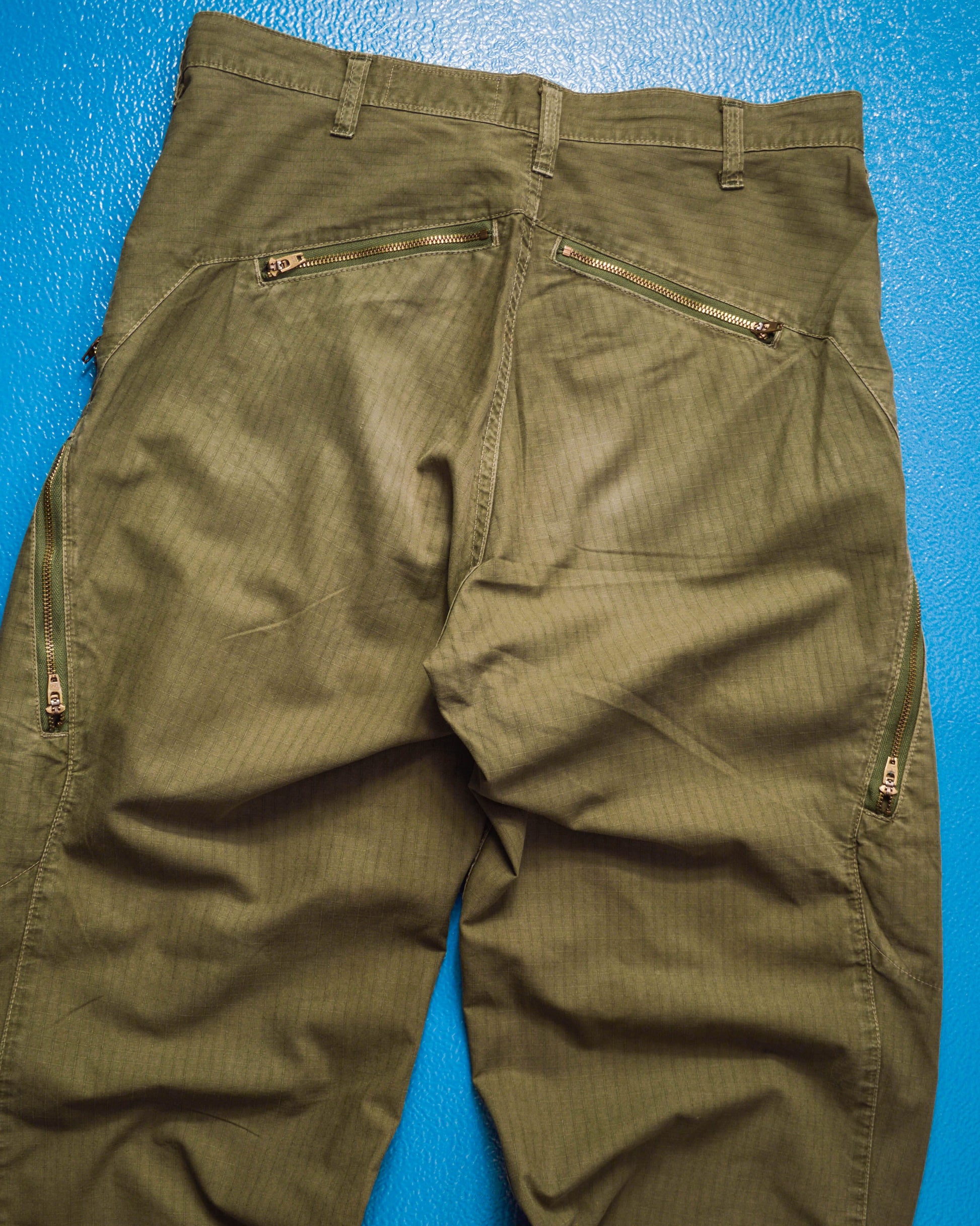 Nepenthes Green Rip-stop Stacked Side Pocket Fatigue Pants (~30~)