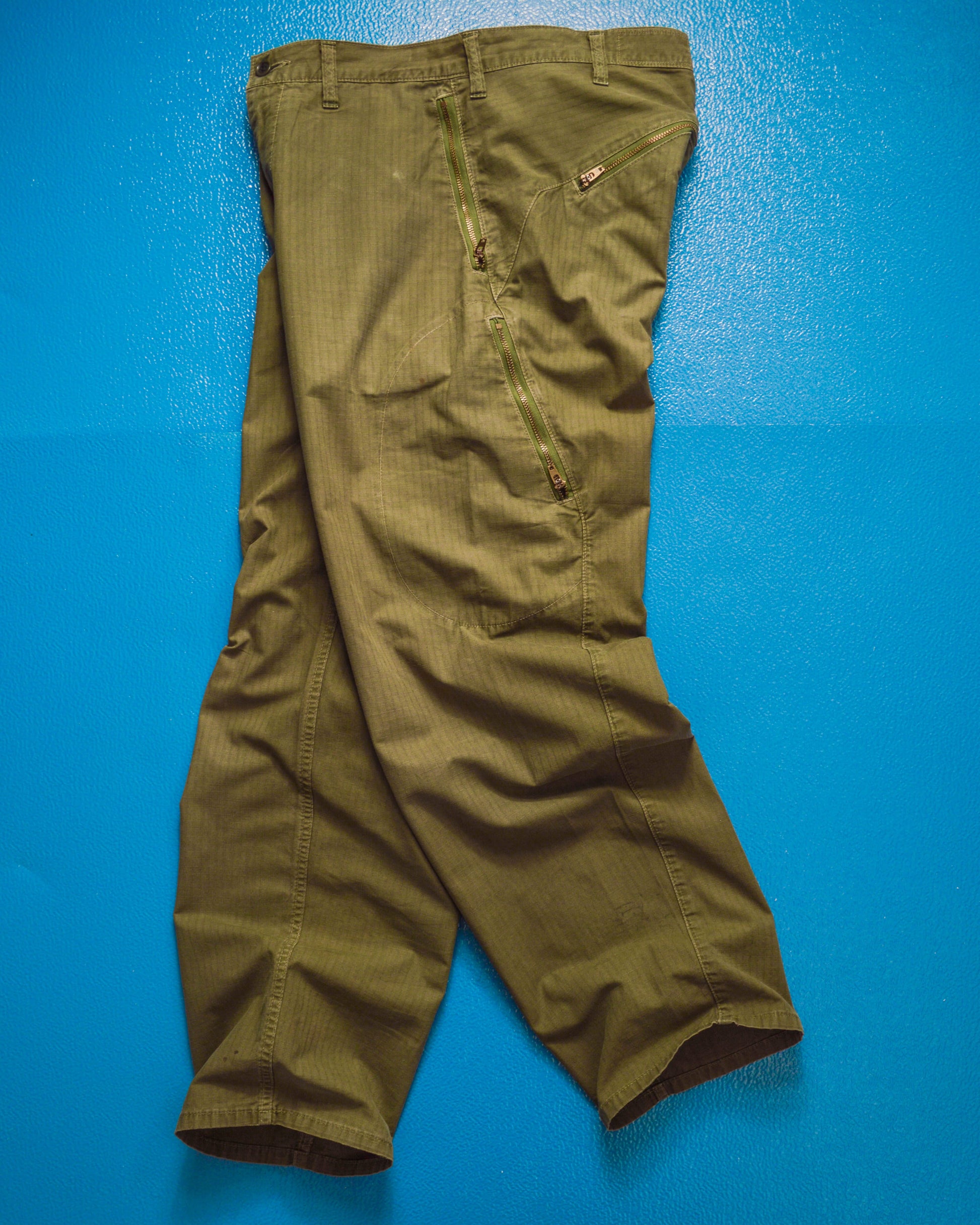 Nepenthes Green Rip-stop Stacked Side Pocket Fatigue Pants (~30~)