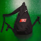 Nike Canvas Black/Red Spellout Tri-Harness Mini Tactical Bag (OS)