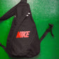 Nike Canvas Black/Red Spellout Tri-Harness Mini Tactical Bag (OS)
