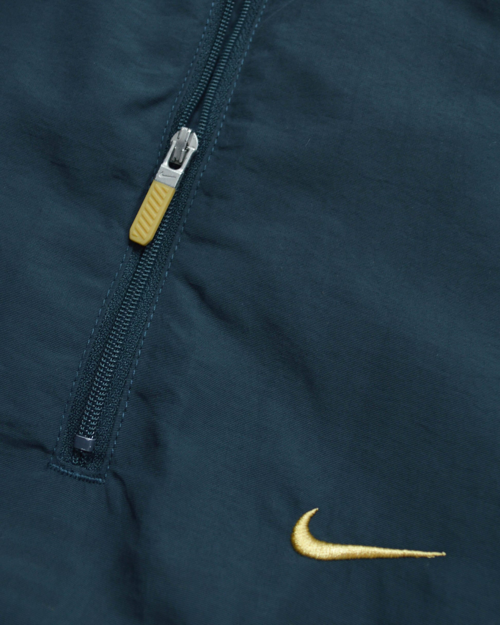 Nike Fall 2007 Panelled Navy Grey Quarter Zip Track Top Jacket (~S~)