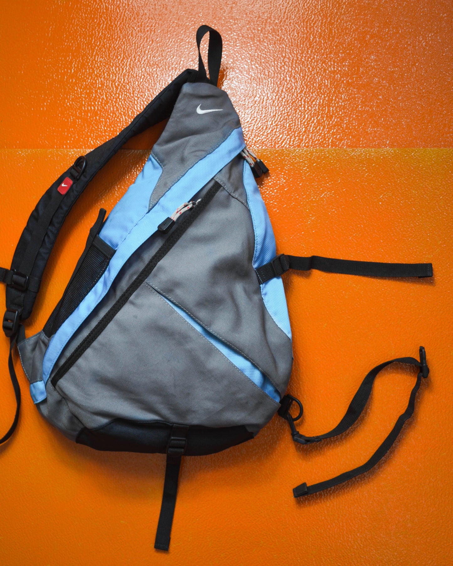 Nike Grey / Baby Blue Tri-Harness Tactical Bag (OS)