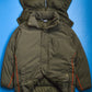 Nike Olive Military Style Minimal Down Split Hood Parka Jacket (XL)