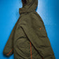 Nike Olive Military Style Minimal Down Split Hood Parka Jacket (XL)