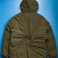 Nike Olive Military Style Minimal Down Split Hood Parka Jacket (XL)