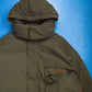 Nike Olive Military Style Minimal Down Split Hood Parka Jacket (XL)