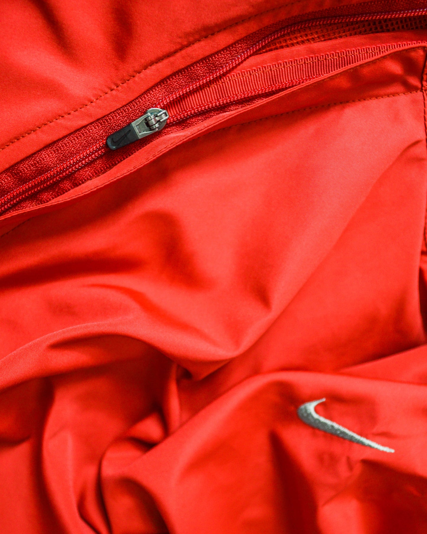 Nike Red Clima-fit Asymmetrical Half Sleeve Convertible Quarterzip Tracktop (M)