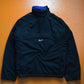 Nike Reversible Center Swoosh Asymmetrical Zipper Fleece Pullover (S~M)