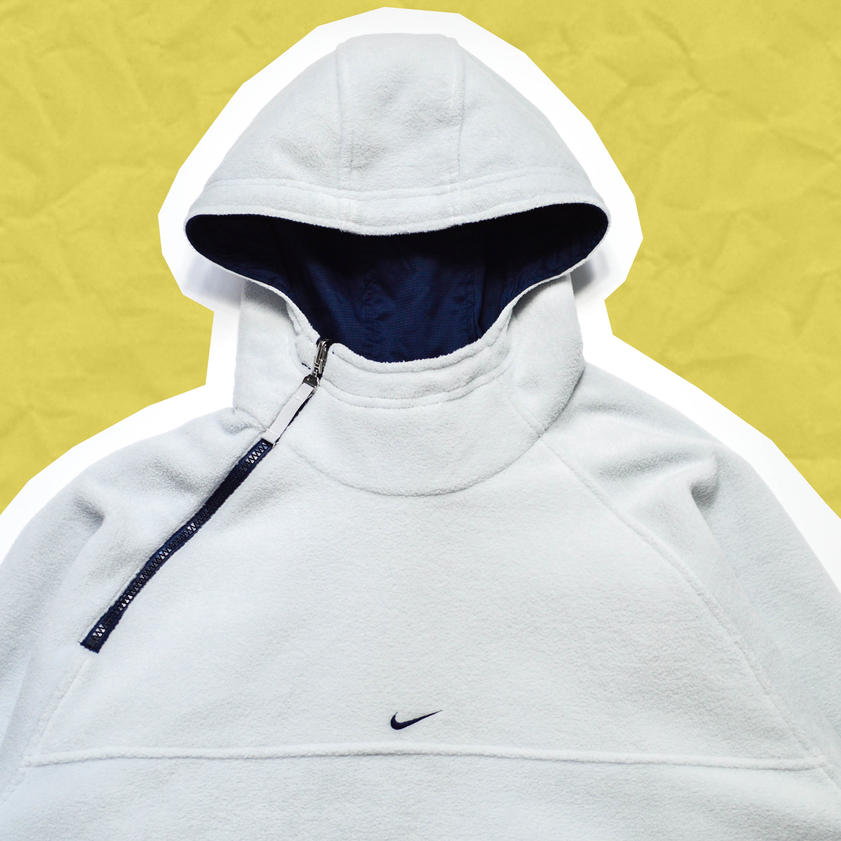 Nike Reversible Navy Baby Blue Asymmetrical Zip Anorak Jacket XL shop.allenreji