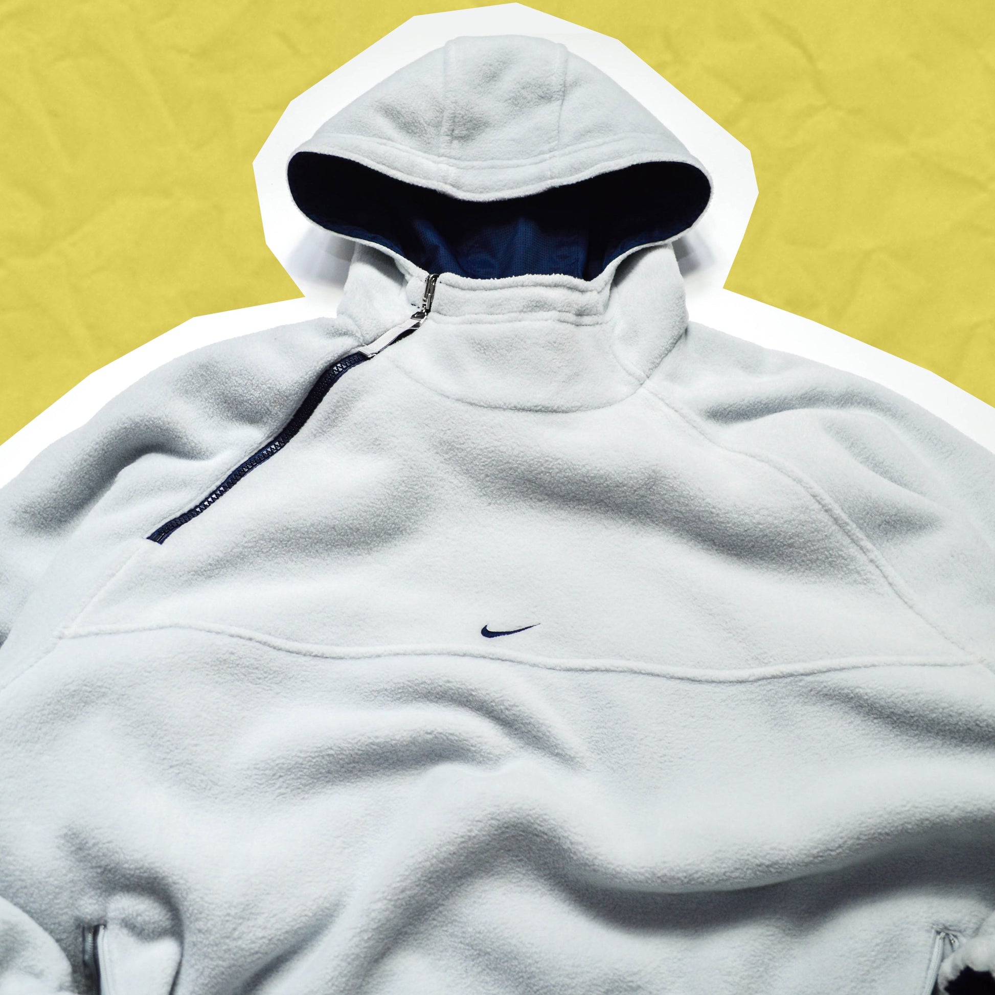 Nike Reversible Navy / Baby Blue Asymmetrical Zip Anorak Jacket (~XL~)
