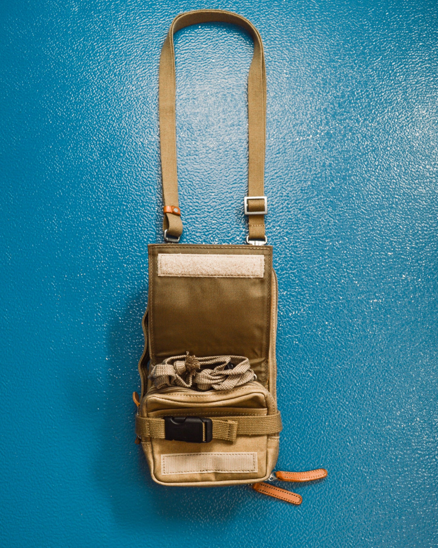 Porter Yoshida 3in1 Field Canvas / Vegetable Tanned Leather Side / Shoulder Bag - (~OS~)