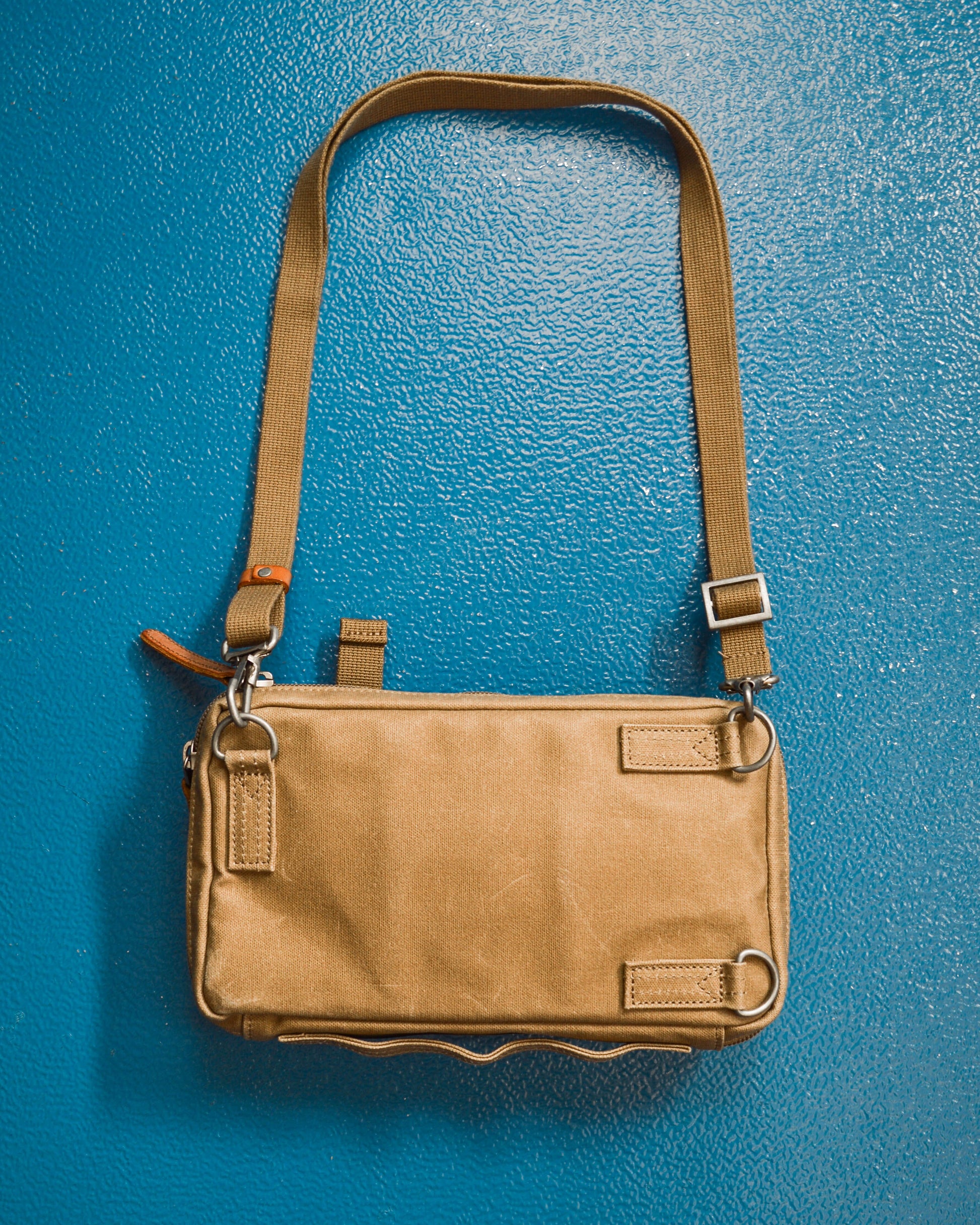Porter Yoshida 3in1 Field Canvas / Vegetable Tanned Leather Side / Shoulder Bag - (~OS~)