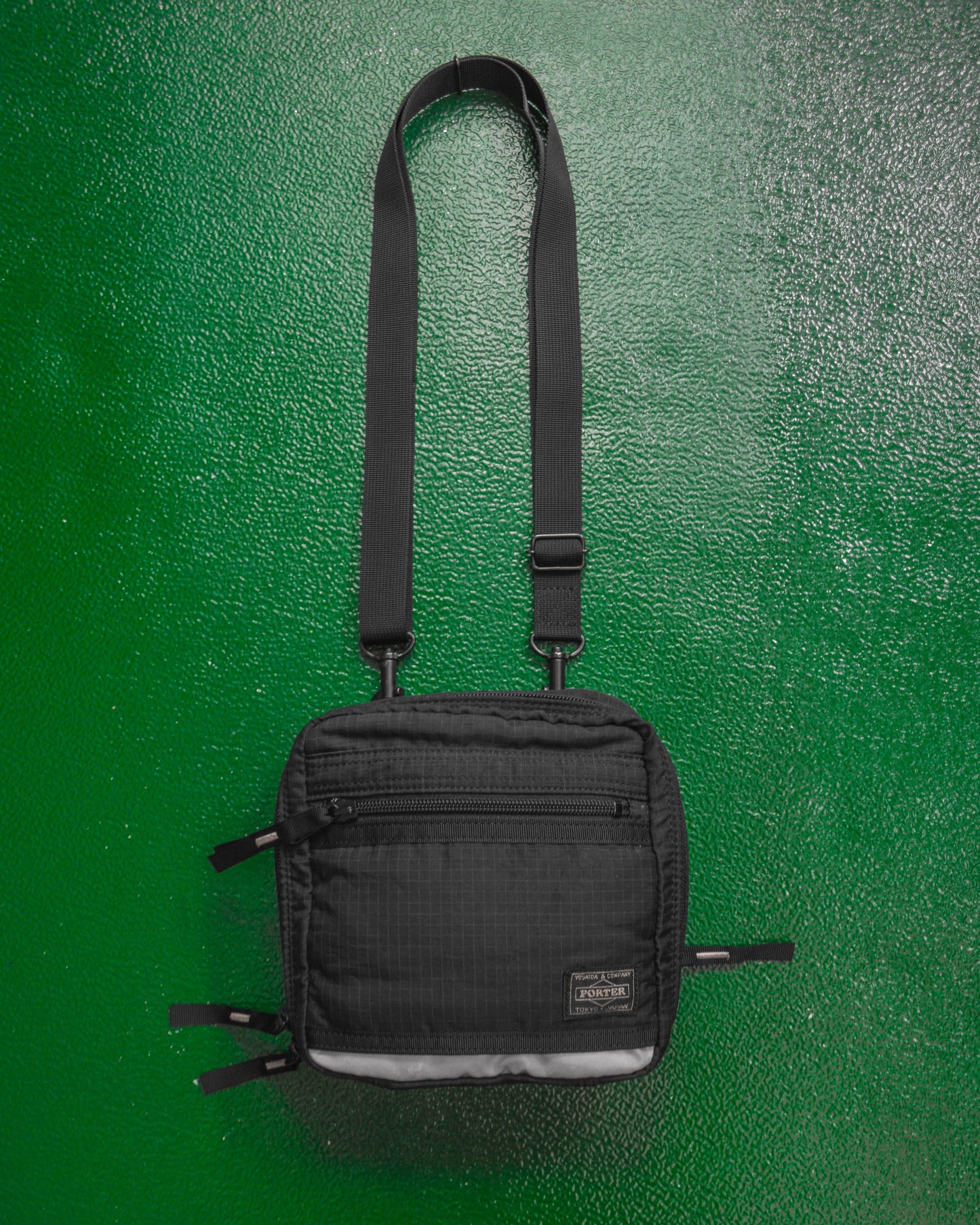 Porter Yoshida Black Ripstop Square Shoulder / Side Bag (~OS~)