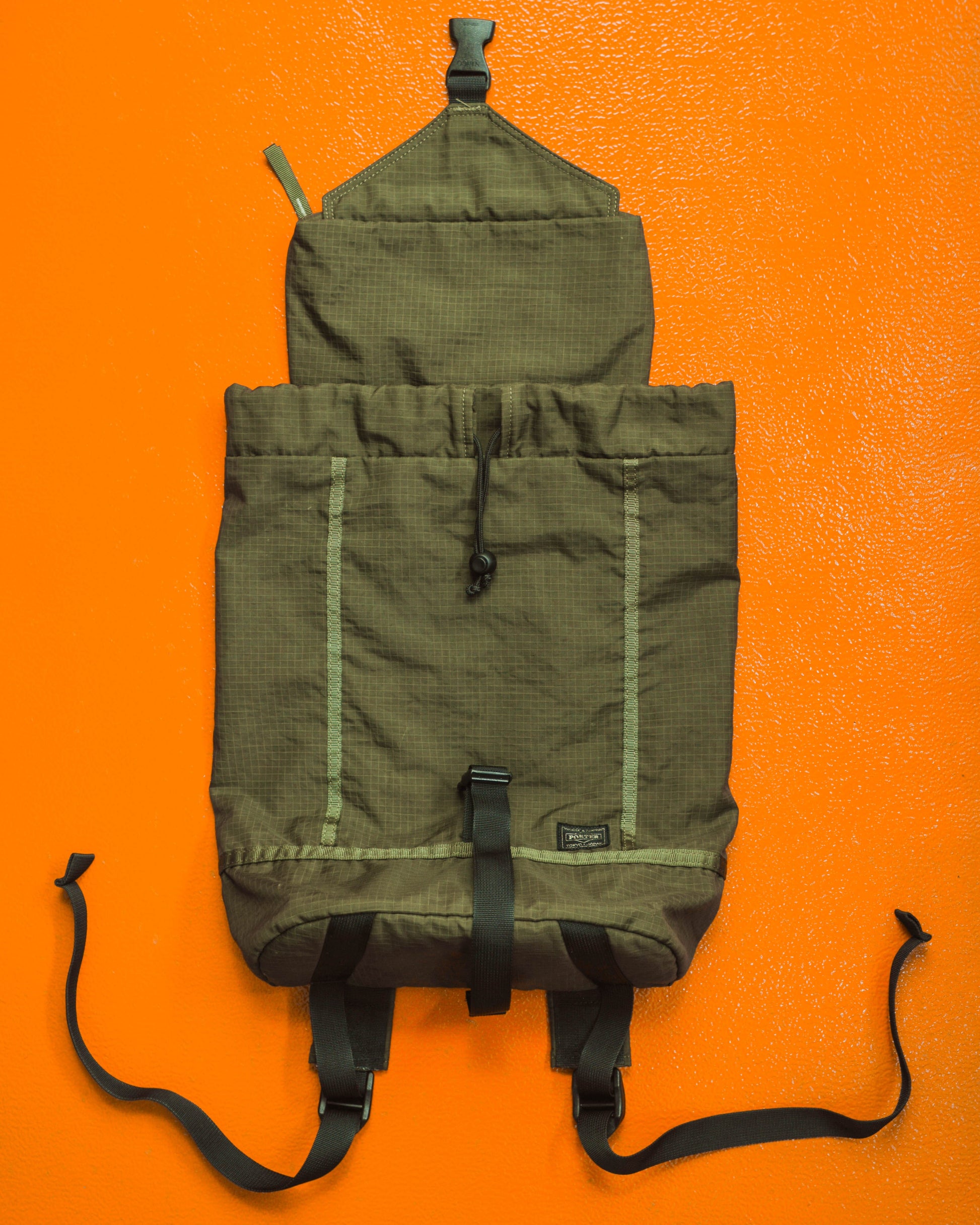 Porter Yoshida Green Ripstop Backpack / Rucksack Bag (~OS~)