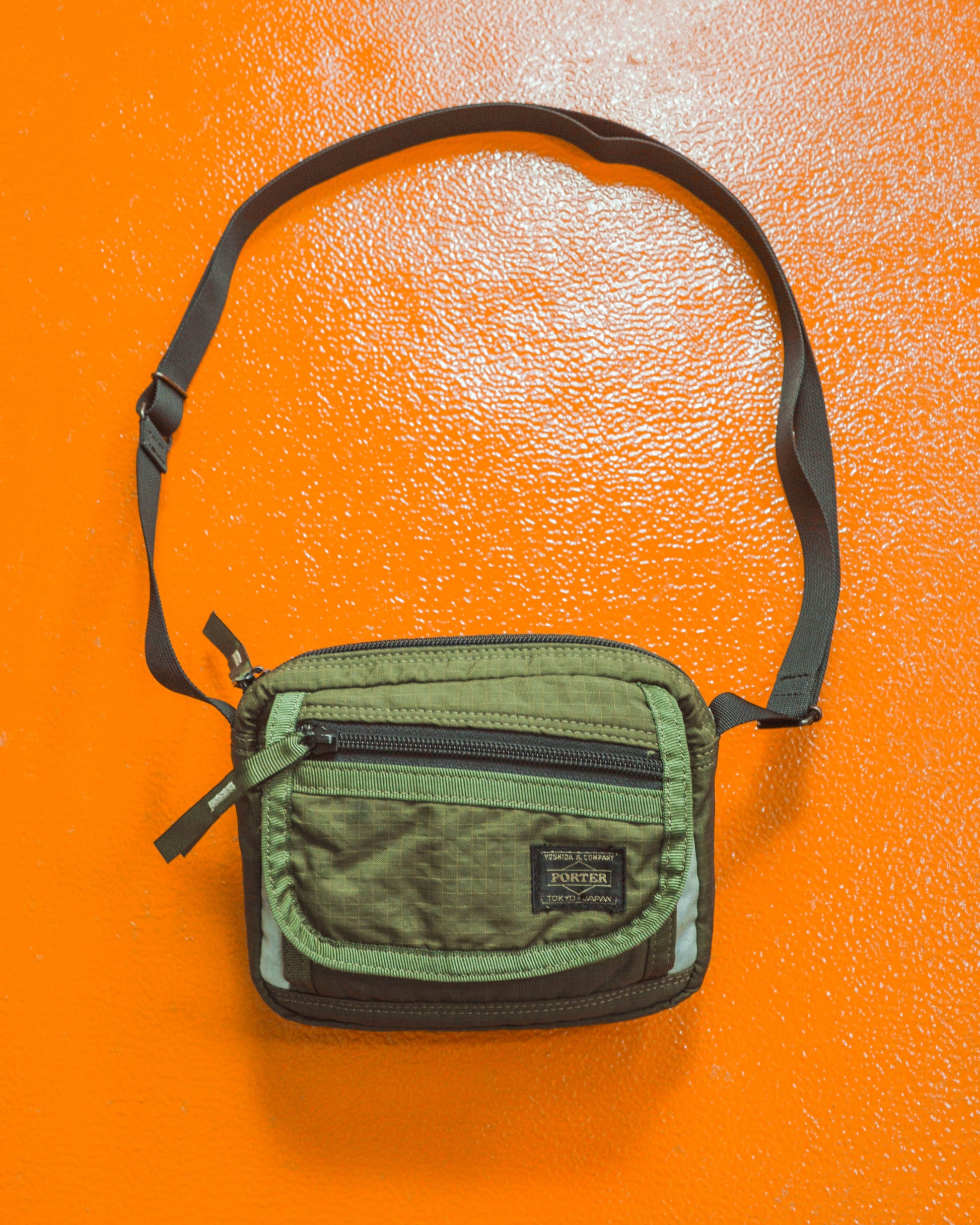 Porter Yoshida Green Ripstop Compact Pouch Side Bag (~OS~)