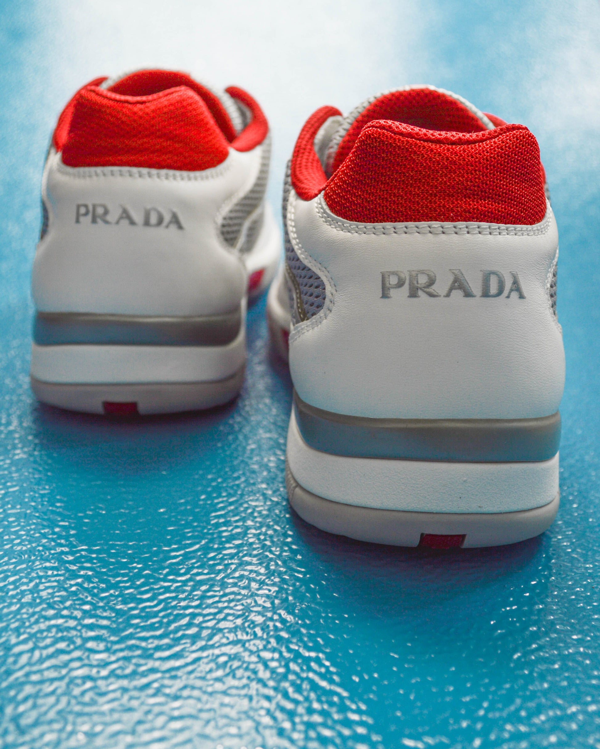 prada Sport Vintage Mesh Panelled "Shiny" Sneakers / Shoes (UK8.5)