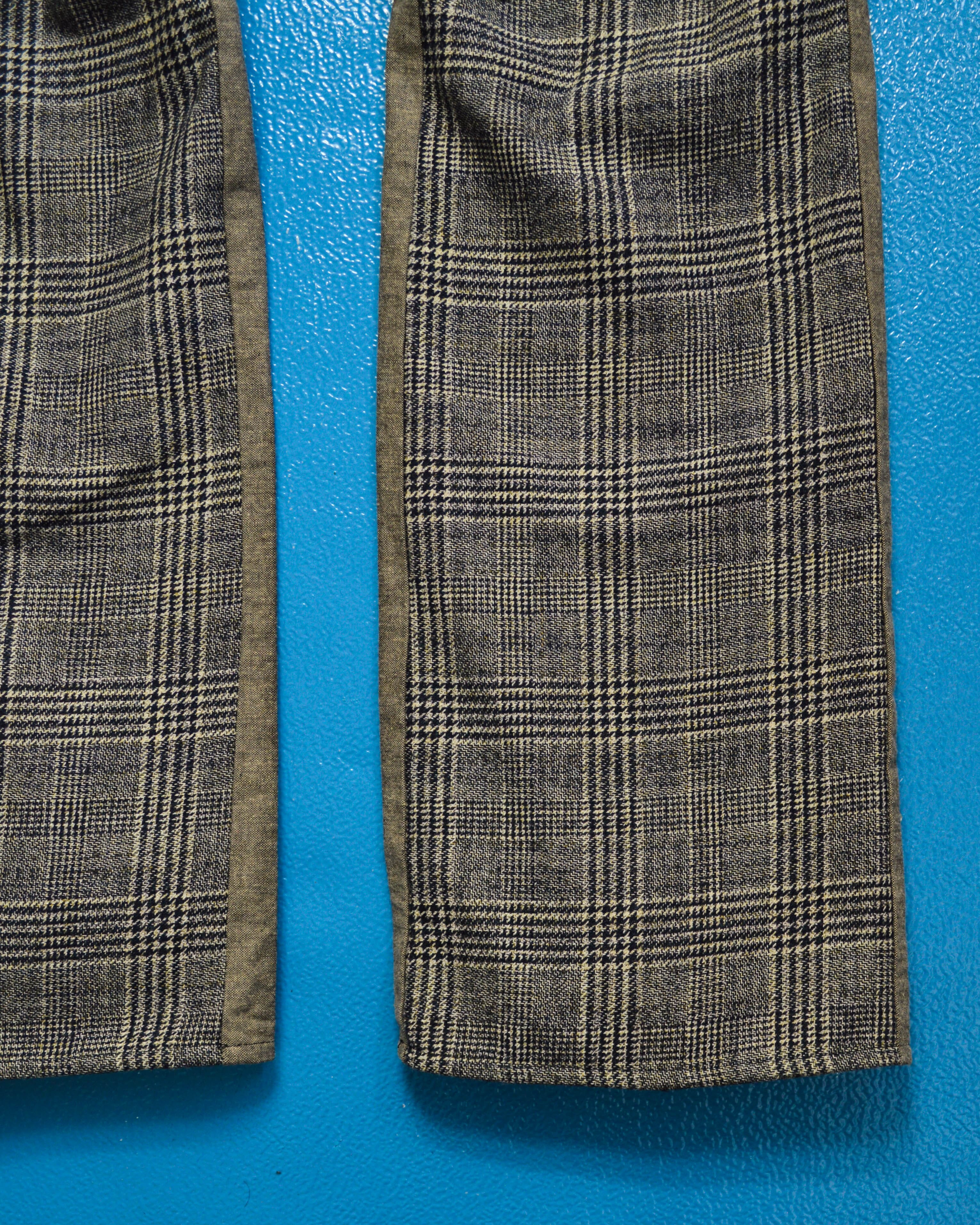 90s Hybrid Houndstooth Panelled Pants Trousers (~31~)