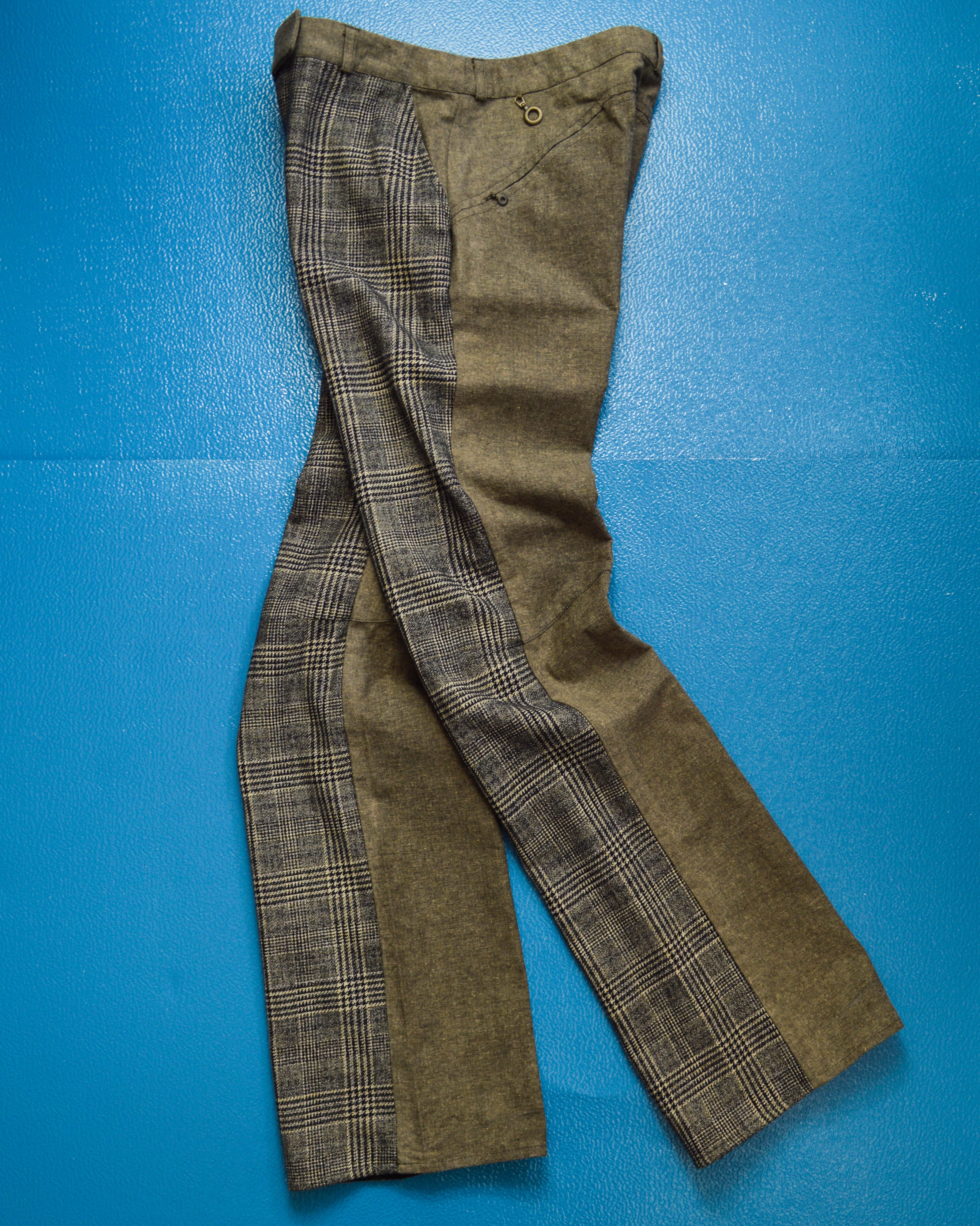 90s Hybrid Houndstooth Panelled Pants Trousers (~31~)