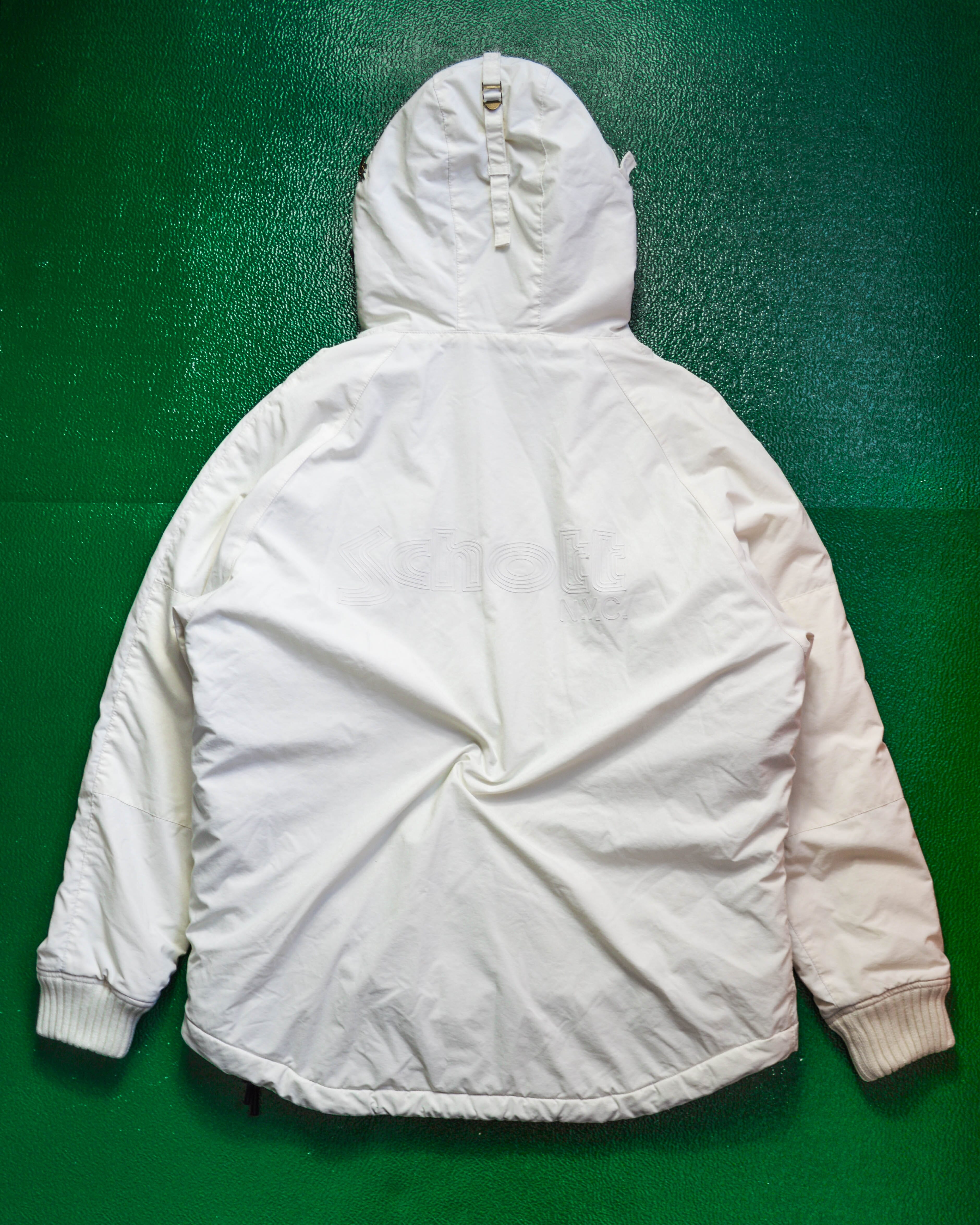 Schott White Multi Zip Ventilated Technical Pullover Jacket