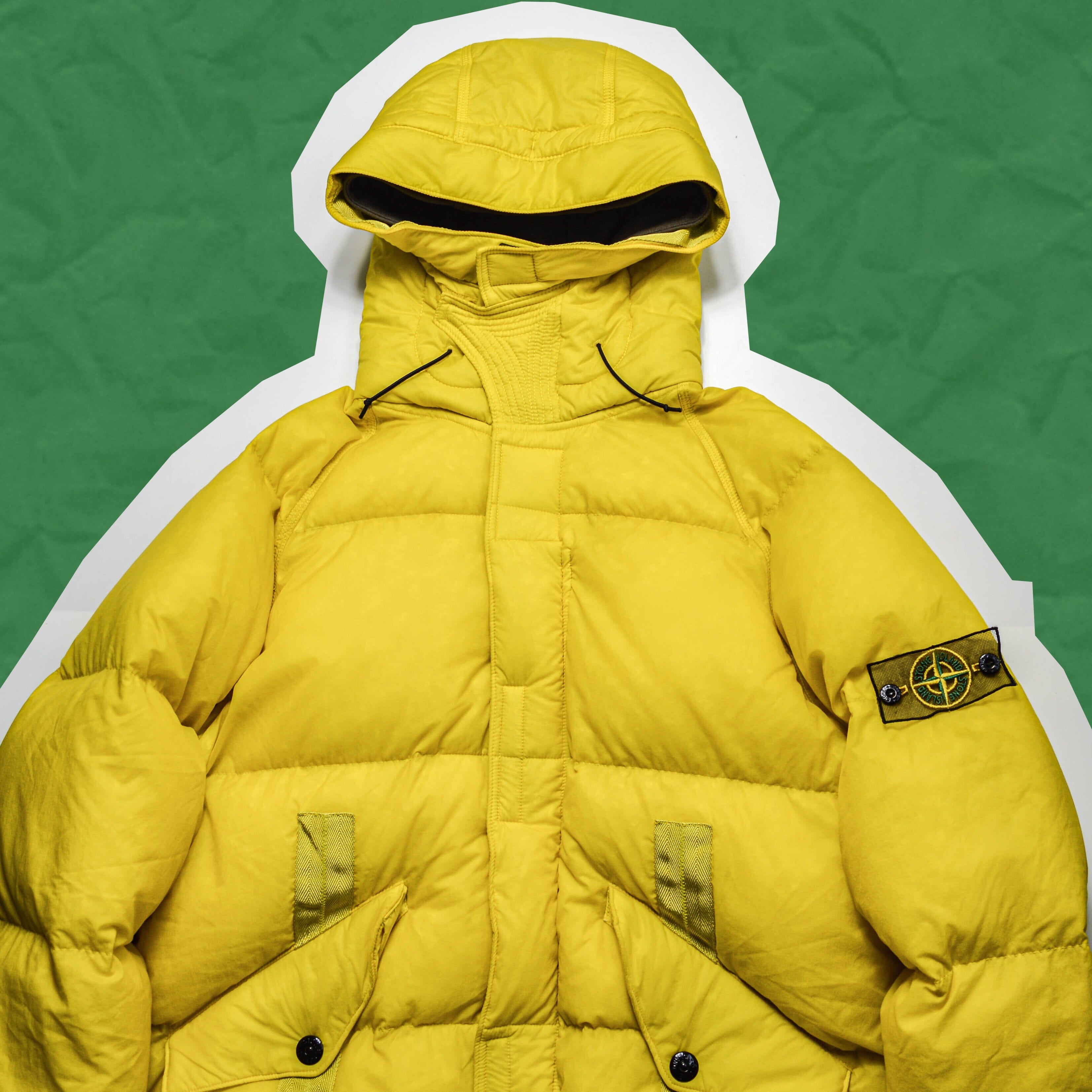 A/W 2005 Yellow Opaque Nylon Tela Light Goose Down Puffer