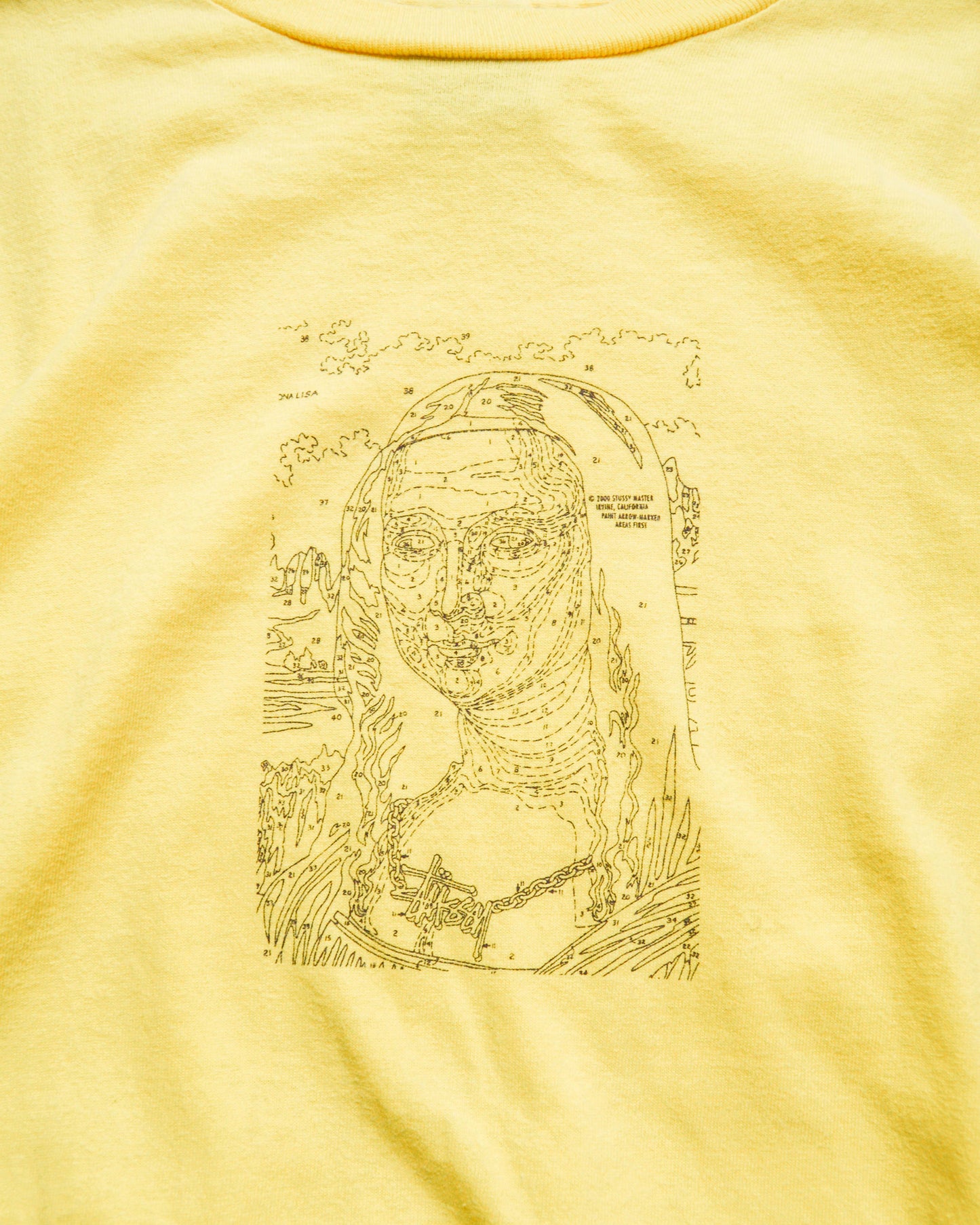 Stussy 2000 Mona Lisa Colour by Numbers T-shirt (M~L)