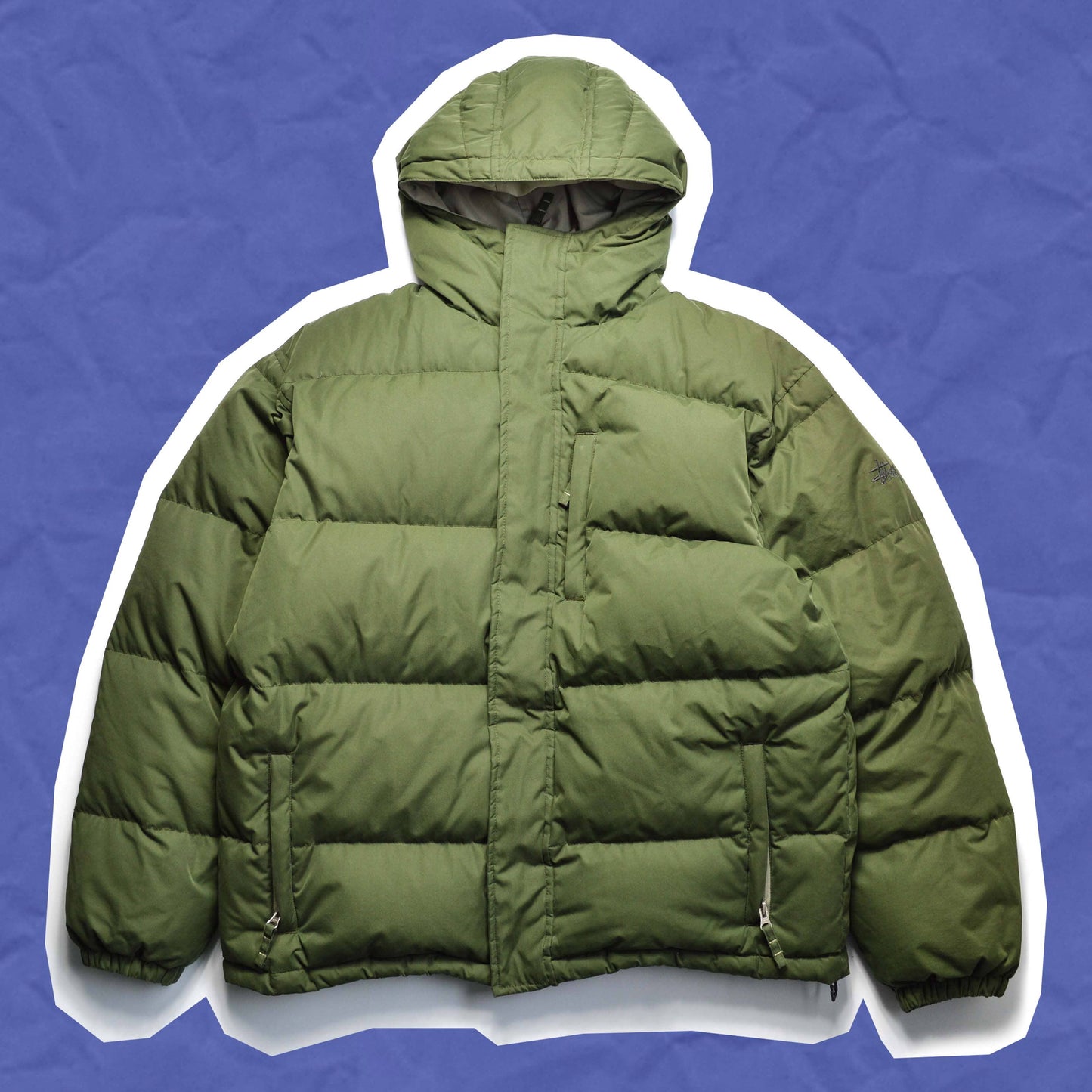 Stussy 90s Tonal Green Puffer Jacket (L~XL)