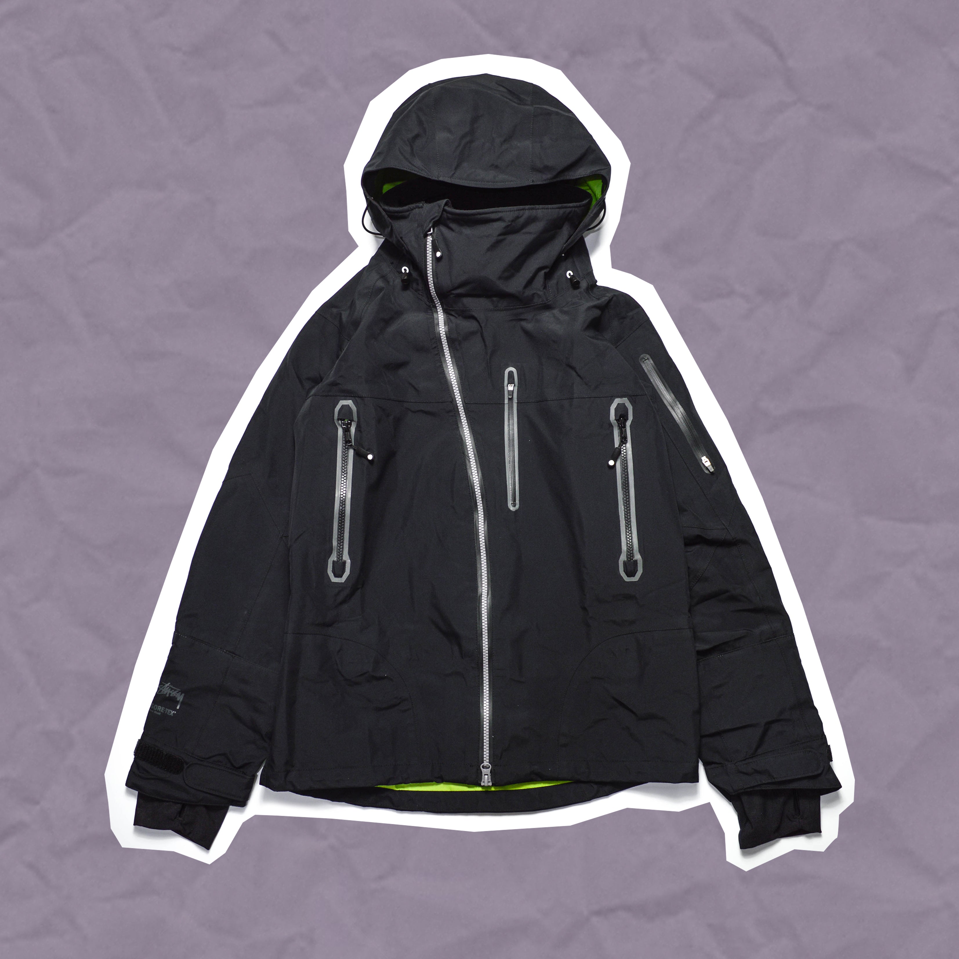 Stussy X AFDICEGEAR A/W11 Asymmetrical Curved Zip Gore-tex Jacket 