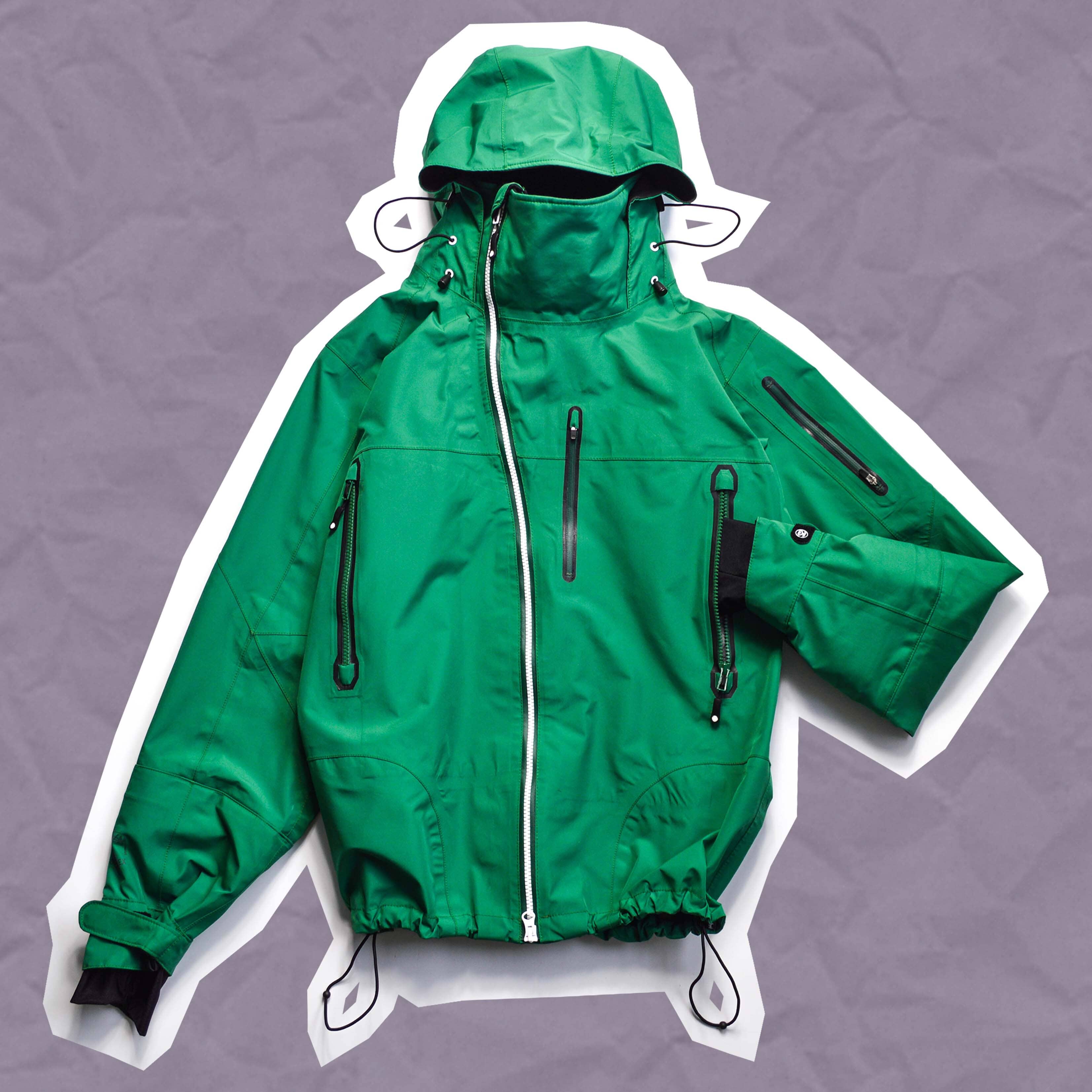 AFDICEGEAR A/W11 Green Asymmetrical Curved Zip Gore-tex Jacket (L & XL)