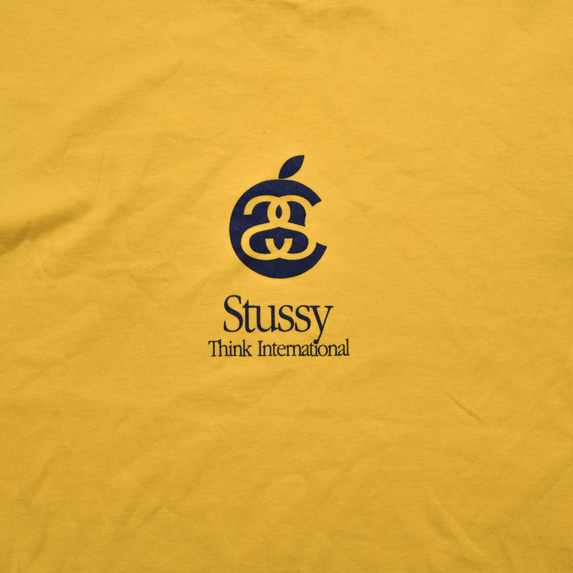 Stussy Apple Think International Yellow T-shirt (S)