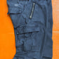 Stussy Authentic Outer Gear Washed Navy Asymmetrical Cargo Pants (~32~)