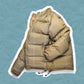 Stussy Beige Micro Plaid Puffer Jacket (M)