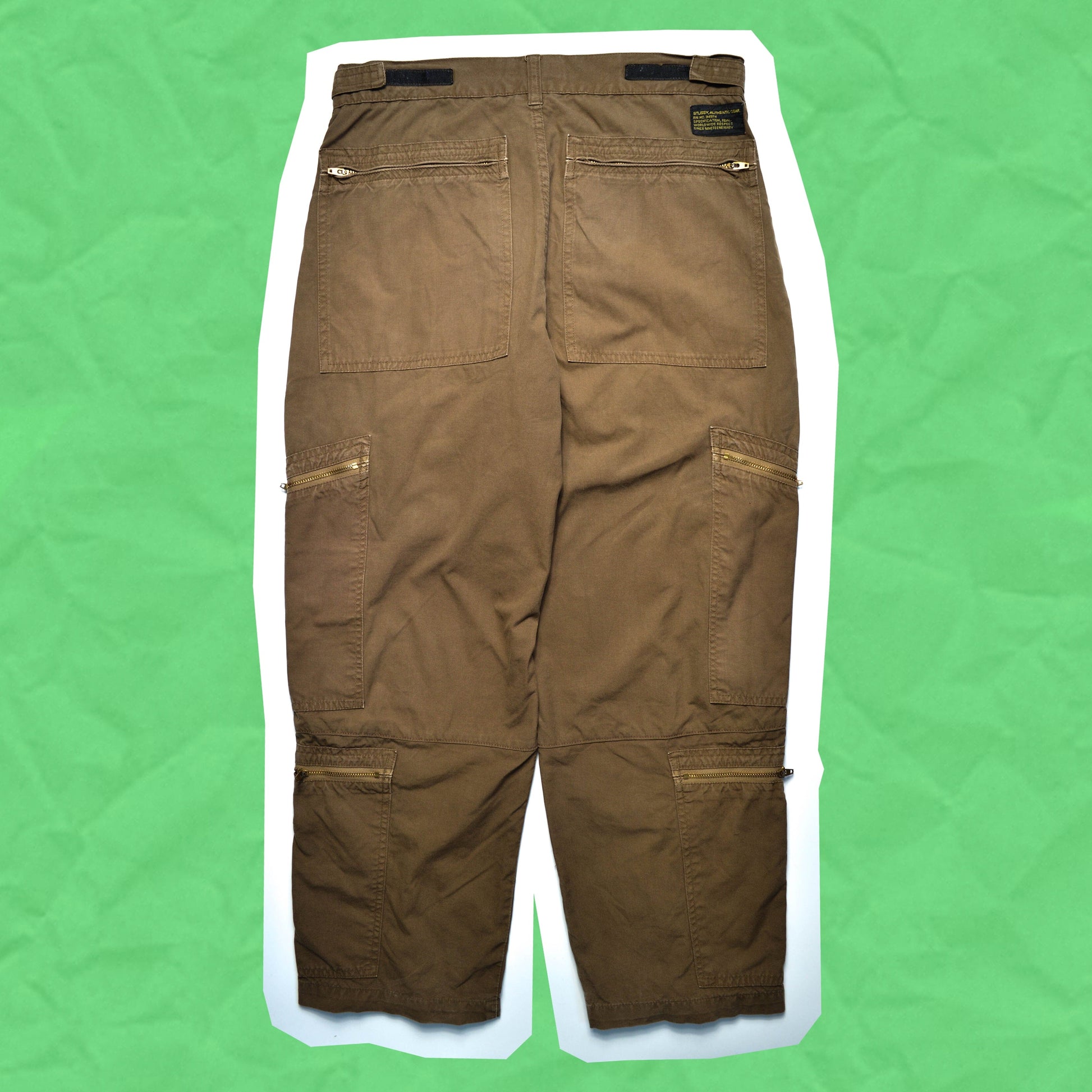 Stussy Deep Brown Multi-Pocket Cargos Flight Pants (~30~)