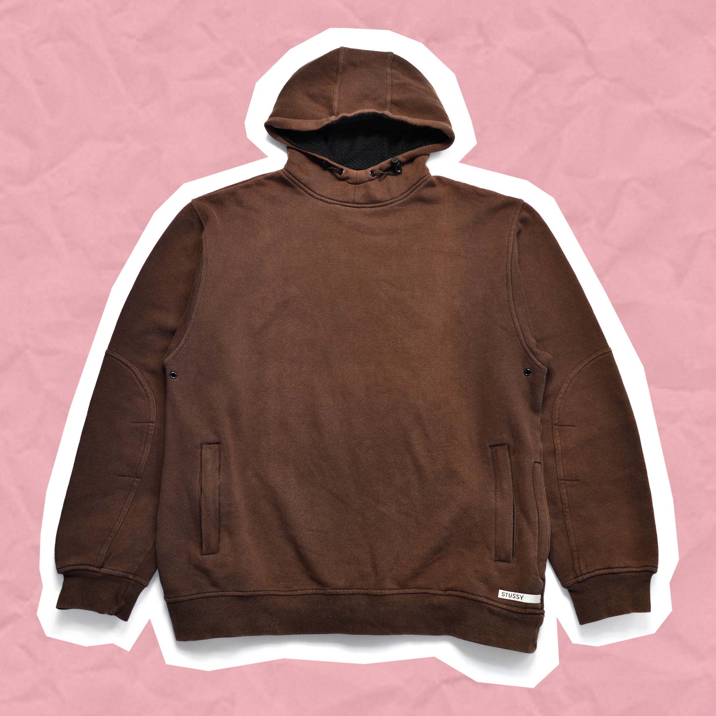 Stussy Deep Brown Smock Neck Hoody (L)