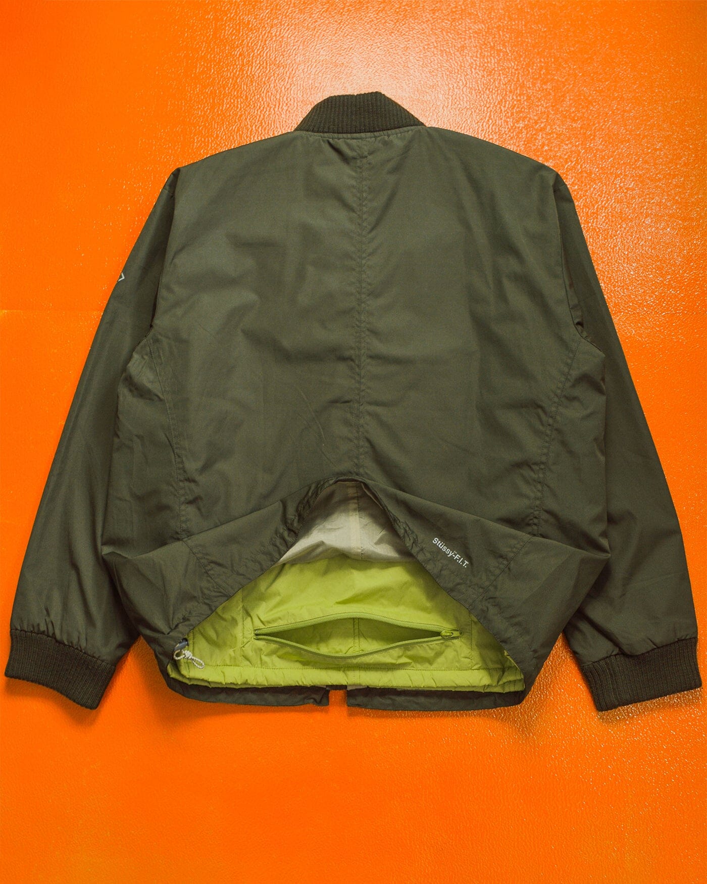 F.I.T Olive Brown / Lime Green X-Ray Hidden Tactical Vest Bomber